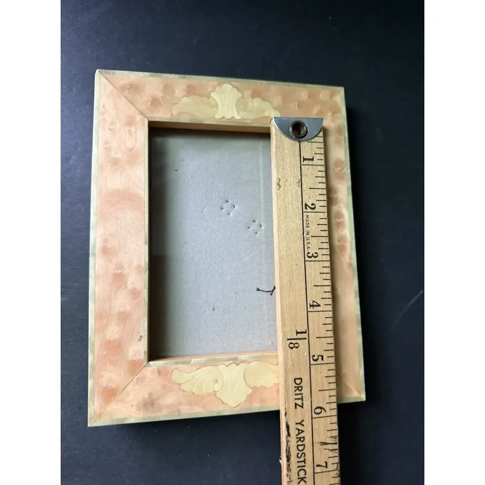 Handcrafted Silvestri Inlayed Wood Picture Frame Rectangle 5x7 Art Deco Modern